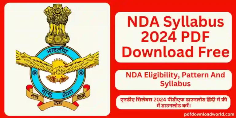 NDA Syllabus 2024 PDF Download, NDA Syllabus 2024, NDA Syllabus 2024 PDF, NDA Syllabus In Hindi, NDA Syllabus, NDA